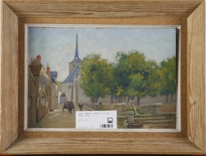 L Eglise Veretz by Gaston KNECHT - auction artwork with signature