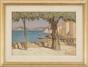 Italienskt Kustmotiv by Giovanni LOMI - auction artwork with signature