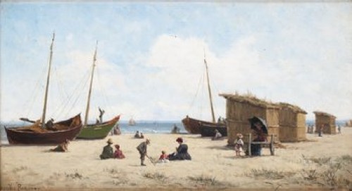 Högsommar På Stranden by Victor PUHONNY - auction artwork with signature
