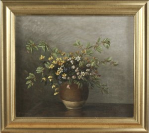 Blomsterstilleben by Yelva VERMEHREN - auction artwork with signature