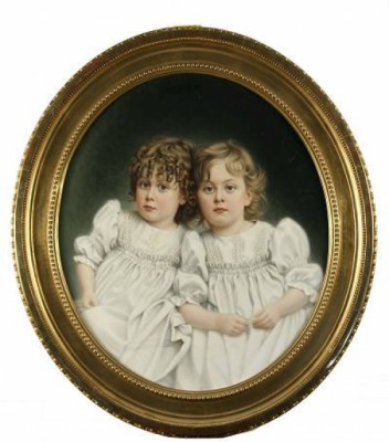 Barnporträtt by N THELIN - auction artwork with signature
