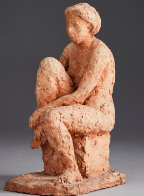 Skulptur, Sittande Modell by Asmund ARLE