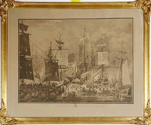 Efter L. J. Desprez: Sjöslaget Vid Hogland Den 17 Juli 1788 by Johan Fredrik MARTIN