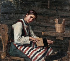 Girl Carding by Maria WIIK
