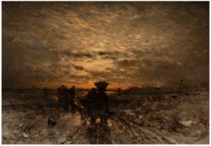 Aftenstemning Med Mennesker by Ludwig MUNTHE