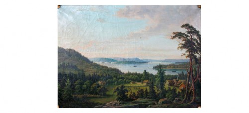 Andskap Med ångbåt by Adolf Fredrik LIEDEGREN - auction artwork with signature