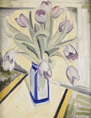 Stilleben Med Tulpaner by Agnes CLEVE