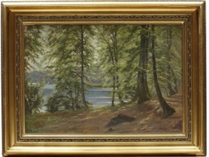 Skogsparti Med Vattendrag by Johannes BOESEN