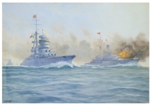 Konvoj Av Krigsfartyg by Adolf BOCK