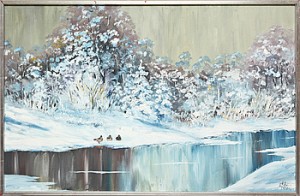 Strandmotiv by Tibor KOOS - auction artwork with signature