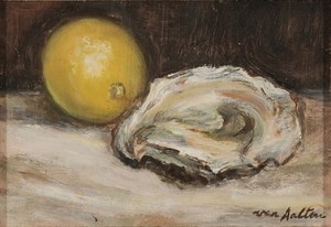 Oyster And Lemon by Jacques Van AALTEN - auction artwork with signature