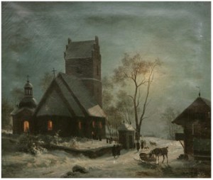 På Väg Till Julottan by Wilhelm Von MÖRNER - auction artwork with signature