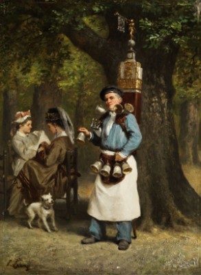 Der Getränkeverkäufer by Prudent Louis LERAY - auction artwork with signature