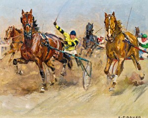 Pferderennen by Carl Franz BAUER