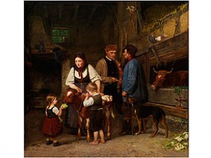 Das Verkaufte Kalb by Hermann PLATHNER - auction artwork with signature