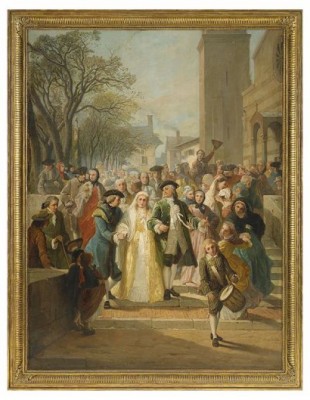 Bröllopsparet Hyllas by Adolphe JOURDAN - auction artwork with signature