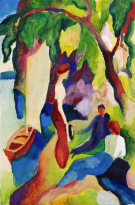Frauen Am See (die Landung) by August MACKE