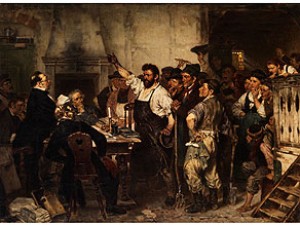 Dorfrevolte by Otto Edmund GÜNTHER - auction artwork with signature