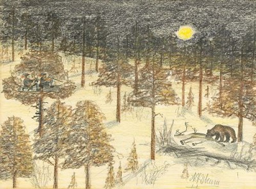 Björnjakt by Nils Nilsson (Sami Artist) SKUM