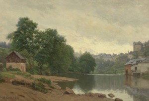 Country Lake Scene by Rémy COGGHE