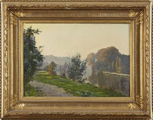 Insjölandskap I Sommargrönska by Raoul Edmond MARIE - auction artwork with signature