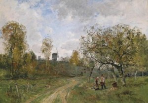 The Apple Harvest by Étienne Maxime VALLÉE - auction artwork with signature