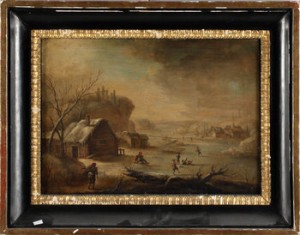 Vinterlandskap Med Lekande Barn by Johan Philip KORN
