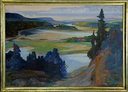 Landskap Med Vattendrag by Simon GATE