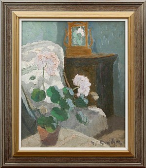 Stilleben Med Pelargon by Hjalmar GRAHN