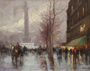 Place De La Bastille by Edouard Léon CORTES