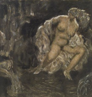 Female Nude With Necklace In Interior by Alfons WALDE