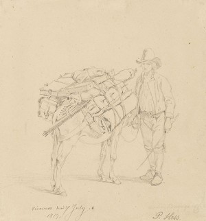 Maler Mit Packesel Auf Reisen by Peter Von HESS - auction artwork with signature