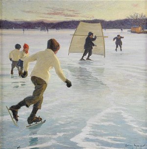 Ute På Isen by Hilding NYMAN