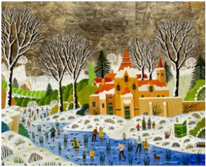 Paysage Enneigé Au Manoir by Alain THOMAS