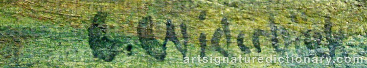 Signature by Gusten WIDERBÄCK