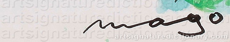 Authentic signature by Max ‘Mago’ GOLDSTEIN on artwork