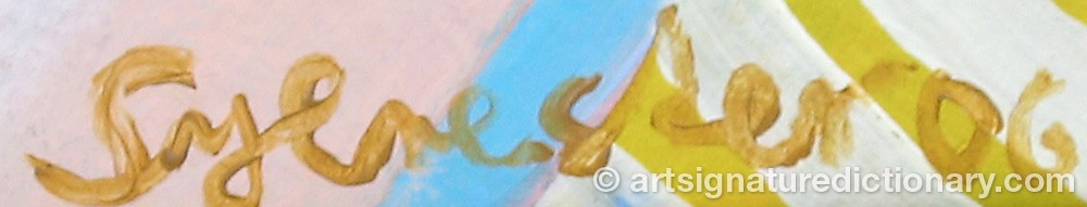 Authentic signature by Leif SYLVESTER on artwork