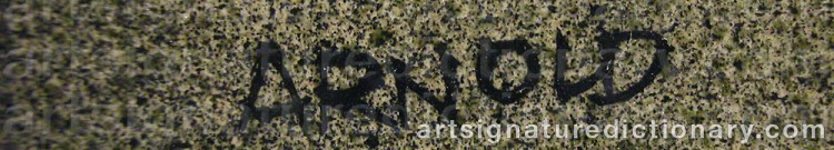 Signature by Hans ARNOLD