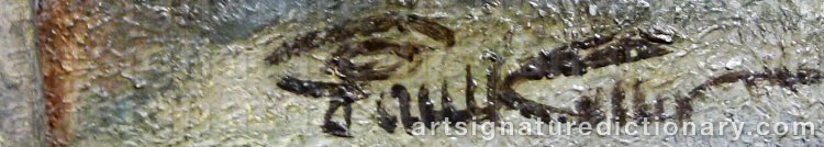 Authentic signature by Paul Wilhelm KELLER-REUTLINGEN on  artwork