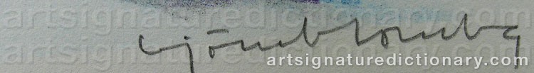 Authentic signature by Björn BLOMBERG on  artwork