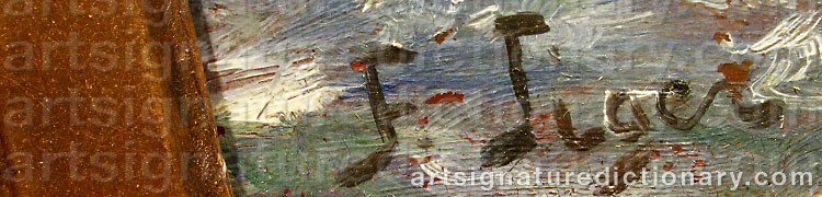 Authentic signature by Frans TIGER on artwork