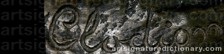 Authentic signature by Claude Michel CLODION on artwork