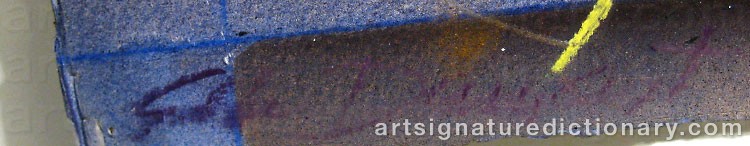 Authentic signature by Elba DAMAST on Painting/Watercolour artwork