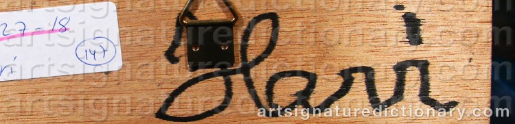 Authentic signature by Juhani HARRI on artwork