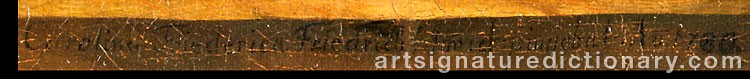 Authentic signature by Carolina Friederica FRIEDRICH on  artwork
