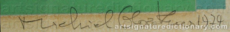 Authentic signature by Michiel GLOECKNER on  artwork