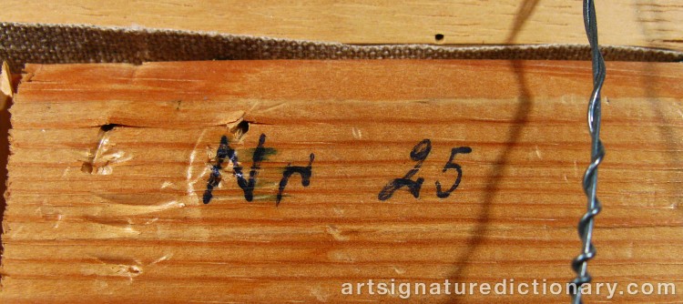 Close-up details showing Madelaine ‘M Pyk’ PYK signature forgery characteristics