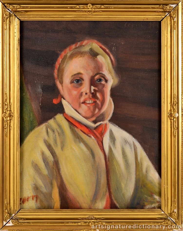 Close-up details showing Anders ZORN signature forgery characteristics