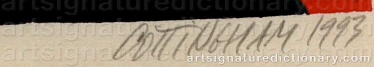Authentic signature by Robert COTTINGHAM on artwork