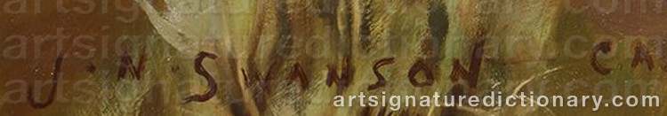 Authentic signature by Jack N. SWANSON on Painting/Watercolour artwork